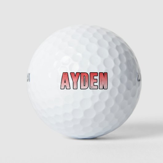 Ayden rosa Name Golfball (Vorderseite)