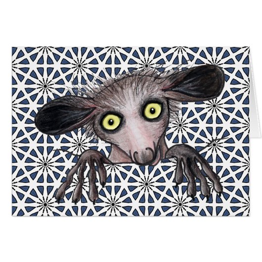 Aye-aye Lemur Note Card (Vorderseite (Horizontal))