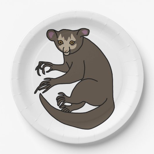 Aye aye Lemur Pappteller (Vorderseite)