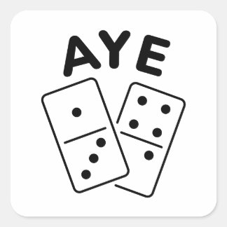 'Aye Domino' K-Pop Boygroup Meme Quote Quadratischer Aufkleber