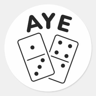 'Aye Domino' K-Pop Boygroup Meme Quote Runder Aufkleber