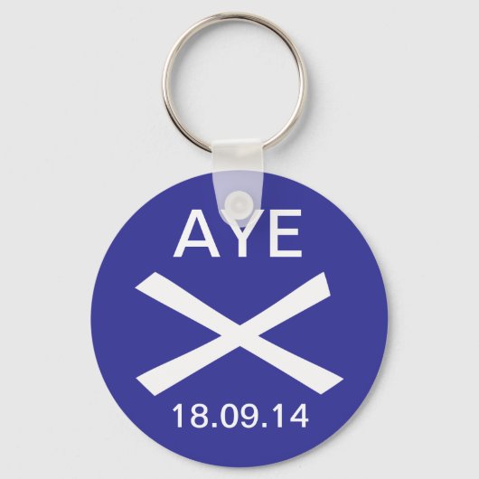 Aye to Scottish Independence Keyring Schlüsselanhänger (Vorderseite)