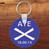 Aye to Scottish Independence Keyring Schlüsselanhänger (Vorderseite)