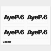 AyePv6-Aufkleber Rechteckiger Aufkleber (Blatt)