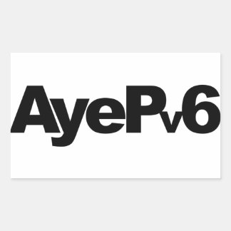AyePv6-Aufkleber Rechteckiger Aufkleber
