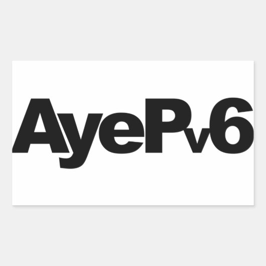 AyePv6-Aufkleber Rechteckiger Aufkleber (Vorderseite)