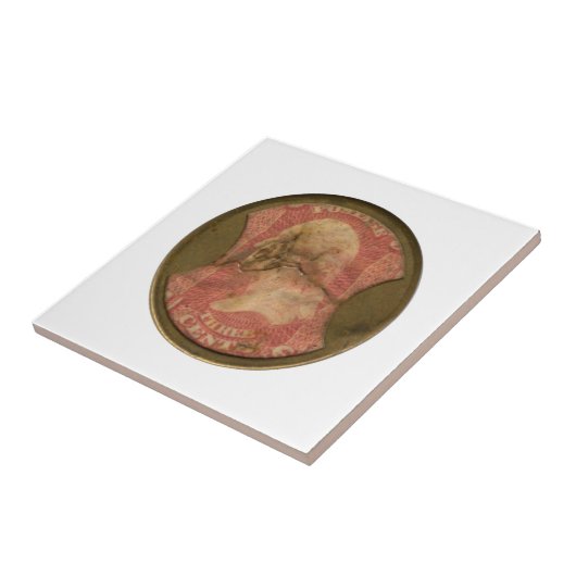 Ayers Drei-Cent beiliegendes Porto Fliese (Seite)