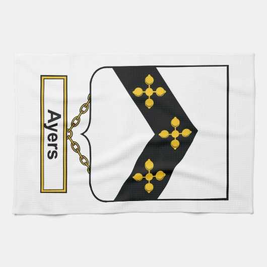 Ayers Familienwappen Handtuch (Horizontal)