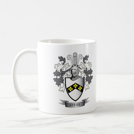 Ayers Familienwappen-Wappen Kaffeetasse (Links)