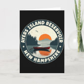 Ayers Island Reservoir New Hampshire T Shirt Karte (Vorderseite)