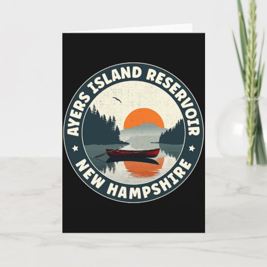 Ayers Island Reservoir New Hampshire T Shirt Karte (Vorderseite)