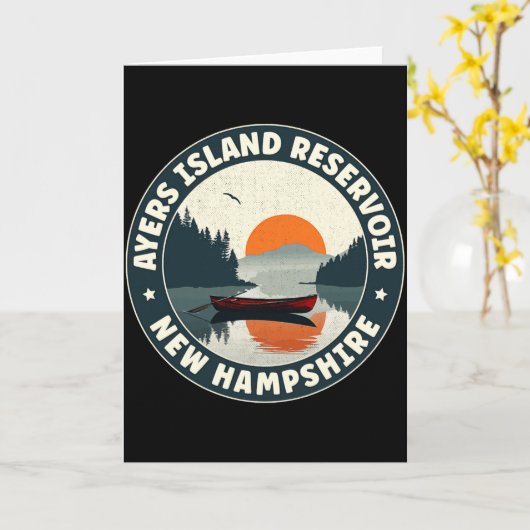 Ayers Island Reservoir New Hampshire T Shirt Karte (Gelbe Blume)