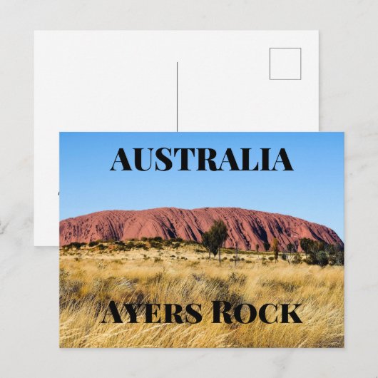 Ayers Rock Australia Postkarte (Vorne/Hinten)