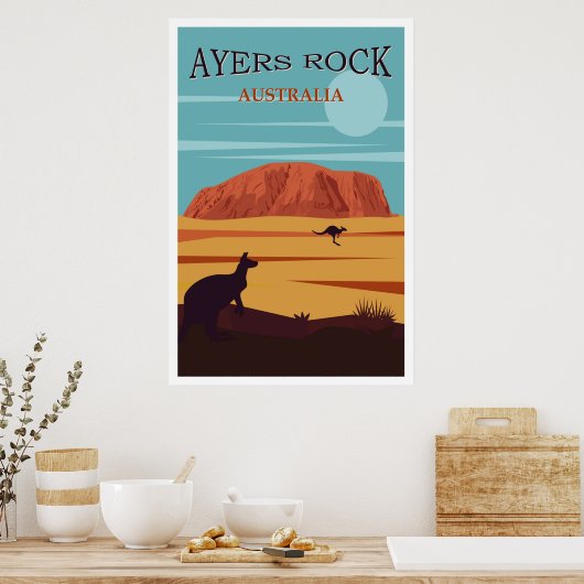 Ayers Rock, Australia Travel Poster (Küche)