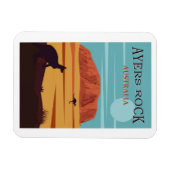 Ayers Rock, Australia Travel Poster Magnet (Horizontal)