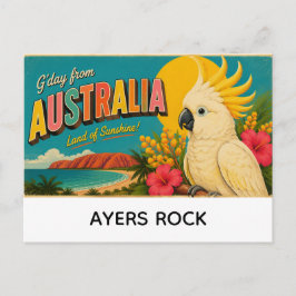 Ayers Rock, Australien Grüße Feiertagspostkarte