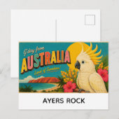 Ayers Rock, Australien Grüße Postkarte (Vorne/Hinten)