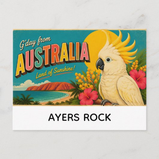 Ayers Rock, Australien Grüße Postkarte (Vorderseite)