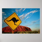 ayers rock kangaroo sign poster (Vorne)