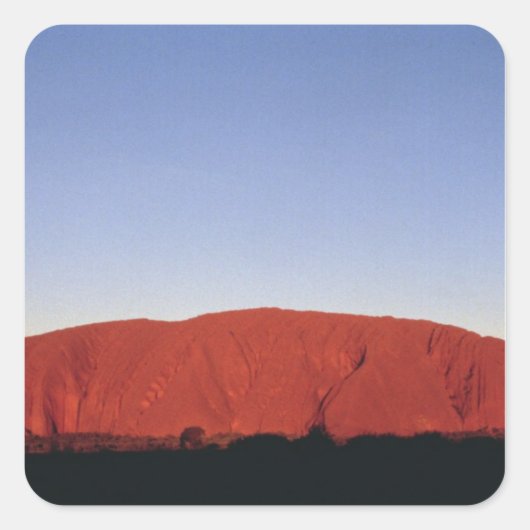 Ayers Rock Quadratischer Aufkleber (Vorderseite)