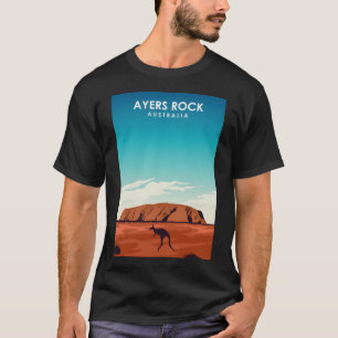 Ayers Rock Uluru Australia Reisenposter T-Shirt