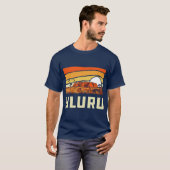 Ayers Rock Uluru Australien Sehenswürdigkeit Vinta T-Shirt (Vorne ganz)