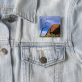 Ayers Rock Uluru im Outback Australien Button (Beispiel)