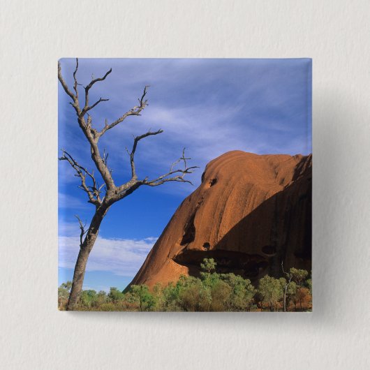 Ayers Rock Uluru im Outback Australien Button (Vorderseite)