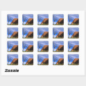 Ayers Rock Uluru in Australien Quadratischer Aufkleber (Blatt)