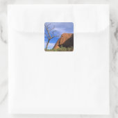 Ayers Rock Uluru in Australien Quadratischer Aufkleber (Tasche)