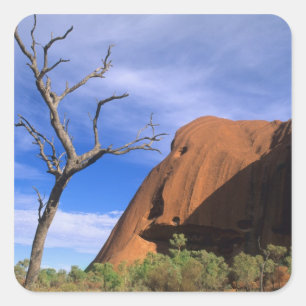 Ayers Rock Uluru in Australien Quadratischer Aufkleber