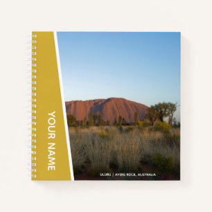 Ayers Rock, Uluru, Outback Australien, Gold Square Notizblock