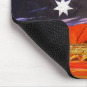 Ayers Rock und australische Flagge Mousepad (Ecke)