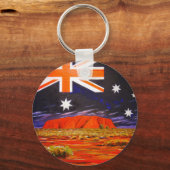 Ayers Rock und australische Flagge Schlüsselanhänger (Vorderseite)