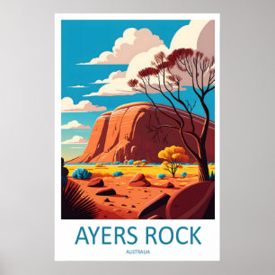 Ayers Rock Vintage-Reiseposter Ski Nationalpark Poster