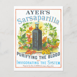Ayer's Sarsaparilla-Altwertige Medizinwerbung Postkarte