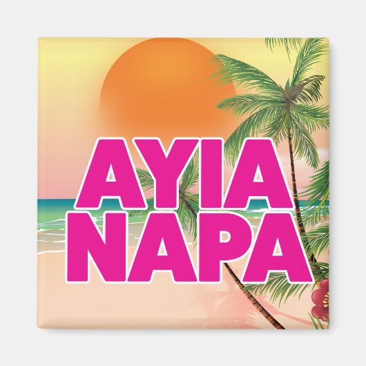 Ayia Napa Holiday Poster Magnet (Vorne)
