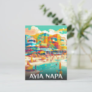 Ayia Napa Tourist  Zypern Resort Feiertagspostkarte