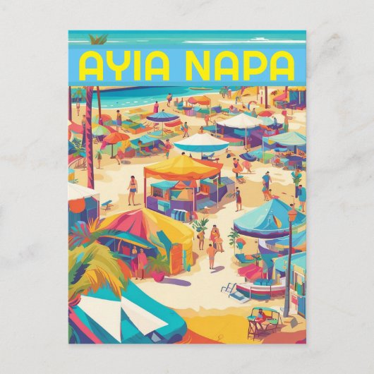 Ayia Napa Zypern Touristenort Feiertagspostkarte (Vorderseite)