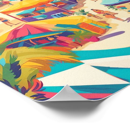 Ayia Napa Zypern Touristenort Poster (Ecke)