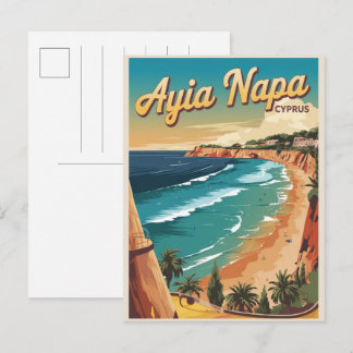 Ayia Napa Zypern, weißer Strand Mittelmeer Geschen Postkarte