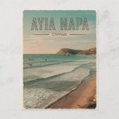 Ayia Napa Zypern, weißer Strand Mittelmeer Geschen Postkarte (Vorderseite)
