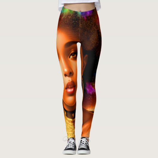 Ayila Tapestry Gold Leggings (Vorderseite)