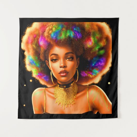 Ayila Tapestry Gold Wandteppich (Vorderseite)