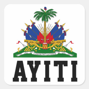 Ayiti Quadratischer Aufkleber