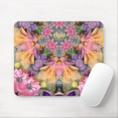 AYLA ~ Pink Lila Blue Gelb Blende Muster Mousepad (Mit Mouse)