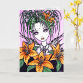 Ayla Tiger Lilly Fee-Karte Karte (Gelbe Blume)