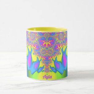 AYLA ~ Zany 3D Fraktal ~ Hübsch mehrfarbig Tasse