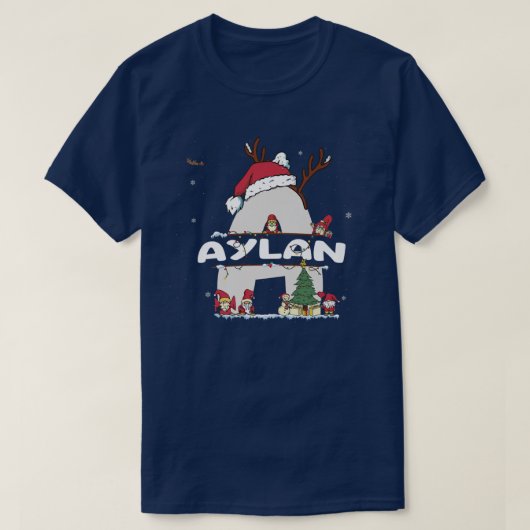 Aylan Christmas w Aylan Name für lustige Weihnacht T-Shirt (Design vorne)