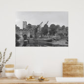 Aylesford Brücke mit Schleppkähnen Vintages Foto Poster (Küche)